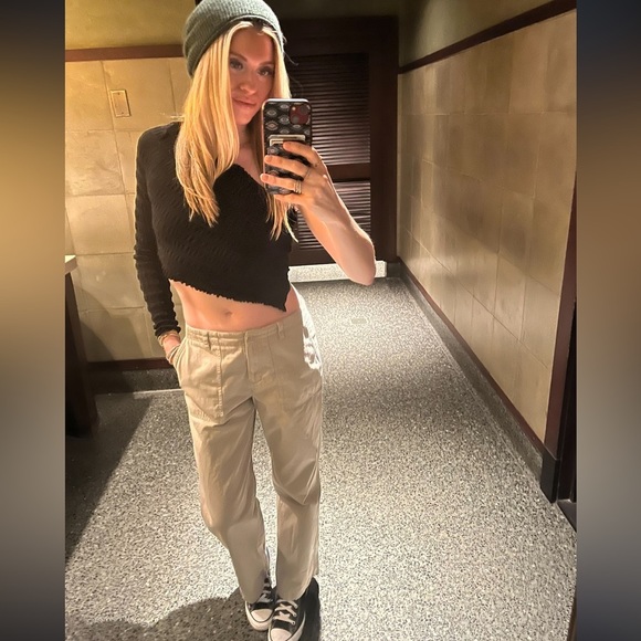 Free People Jasmine One shoulder shirred top in Black - Picture 2 of 3